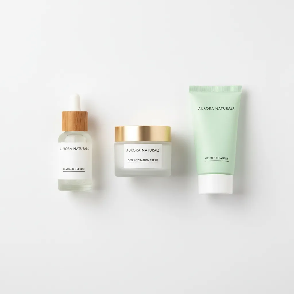 Product flat lay created with Dream Dwell AI