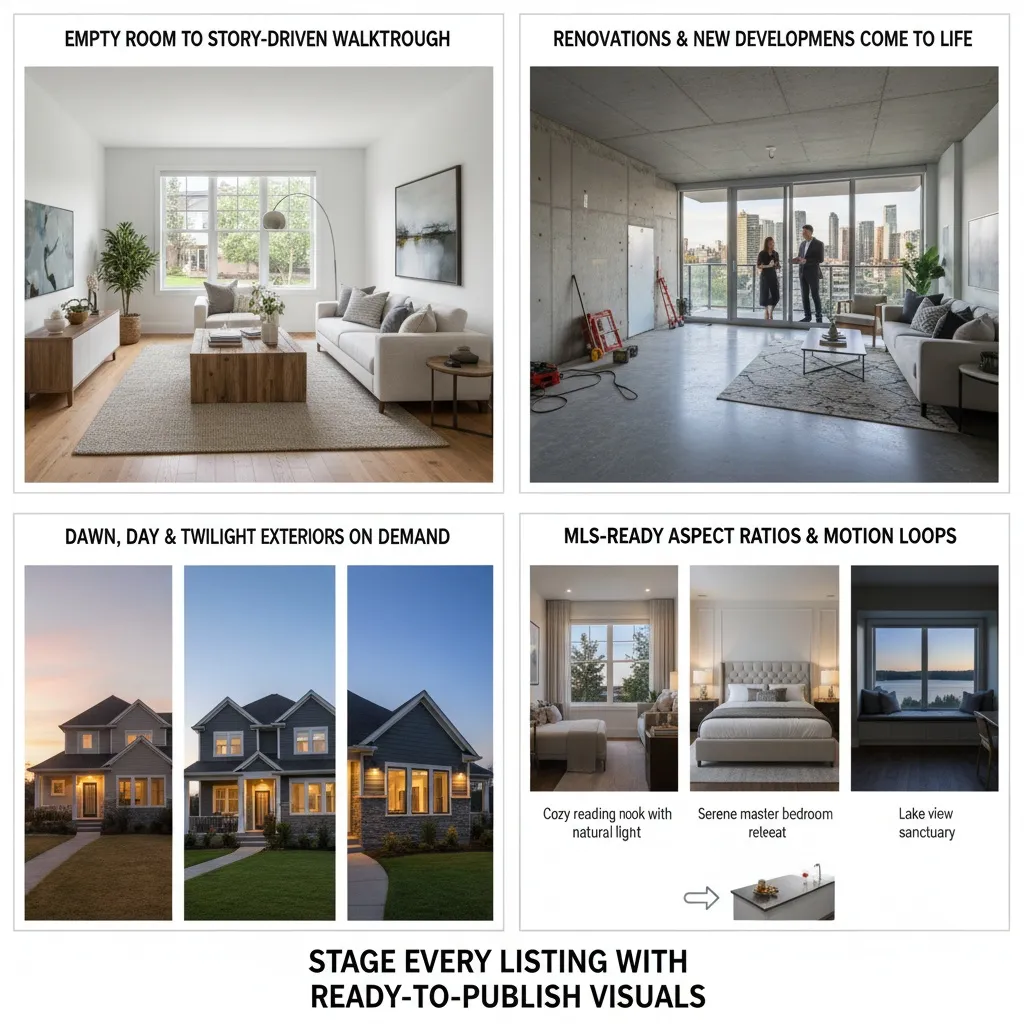 Exterior property twilight shot generated by Dream Dwell AI