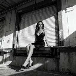 Petra - ASYMMETRIC TEXTURED BLOUSE - LIMITED EDITION + CONTRAST TRIM TROUSERS - B&W Loading Dock