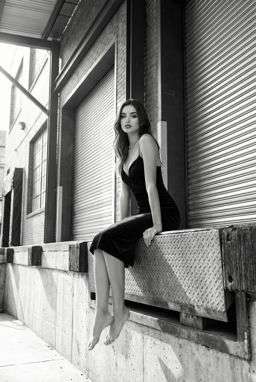 Petra - FAUX LEATHER BOMBER JACKET + 50TH ANNIVERSARY LEATHER TROUSERS WITH DARTS AND BELT - B&W Loading Dock